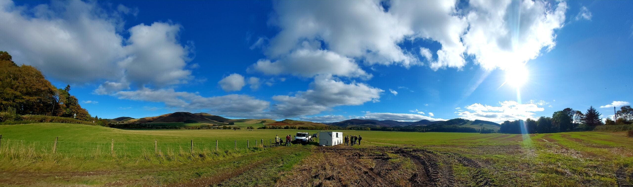 Panorama with Blue Skies Thirlstane Barrows