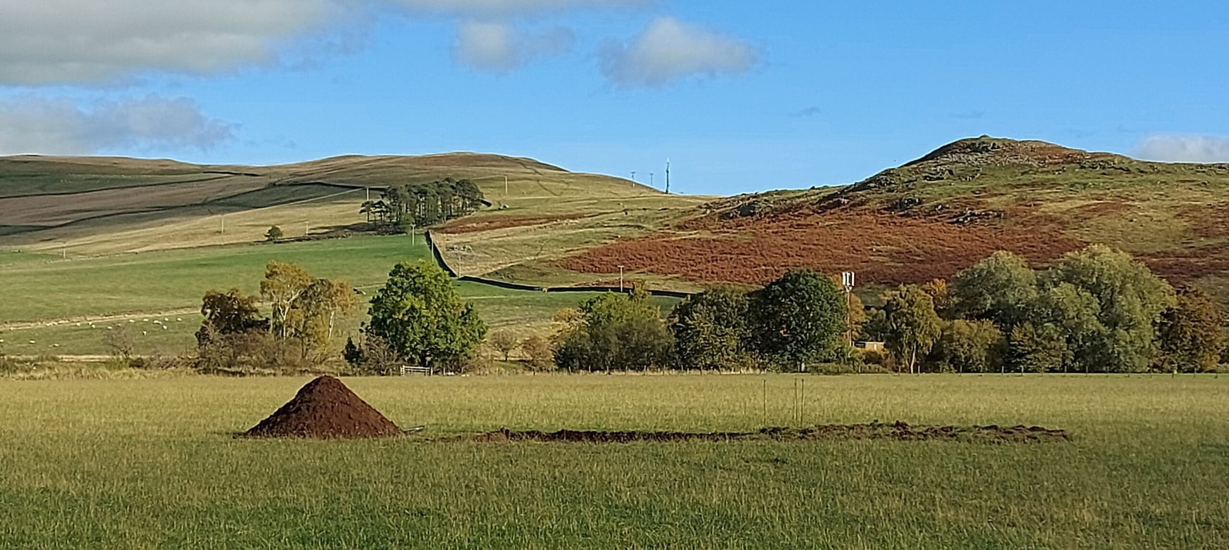 Spoil heap Trench 2 Thirlstane Barrows