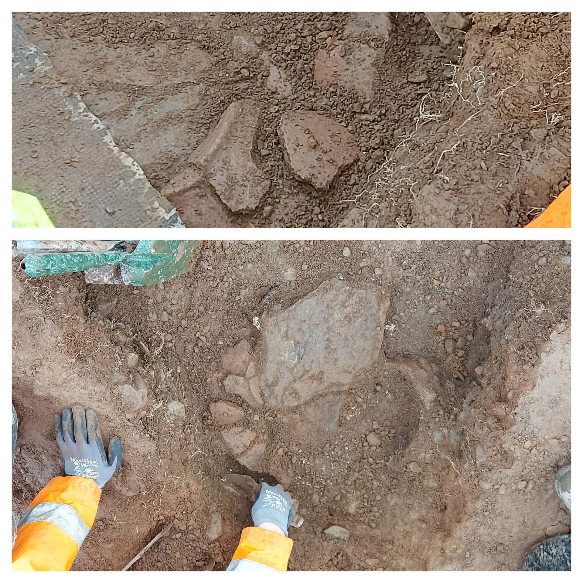 Plans for excavating pot urn, Thirlestane Barrows